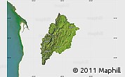Satellite Map of Adelaide Hills, single color outside