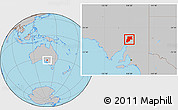Gray Location Map of Flinders Ranges