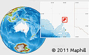 Physical Location Map of Flinders Ranges, highlighted country