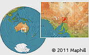Satellite Location Map of Flinders Ranges