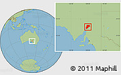 Savanna Style Location Map of Flinders Ranges