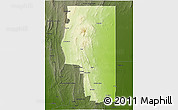 Physical 3D Map of Goyder, darken