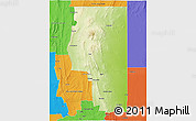 Physical 3D Map of Goyder, political outside