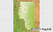 Physical 3D Map of Goyder, satellite outside