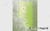 Physical 3D Map of Goyder, semi-desaturated