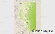 Physical 3D Map of Goyder, shaded relief outside