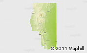 Physical 3D Map of Goyder, single color outside