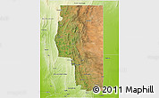 Satellite 3D Map of Goyder, physical outside