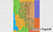 Satellite 3D Map of Goyder, political outside