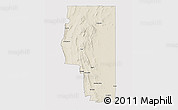 Shaded Relief 3D Map of Goyder, cropped outside
