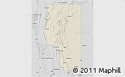 Shaded Relief 3D Map of Goyder, desaturated