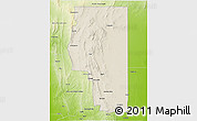Shaded Relief 3D Map of Goyder, physical outside