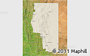 Shaded Relief 3D Map of Goyder, satellite outside
