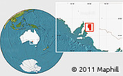 Satellite Location Map of Goyder, highlighted country