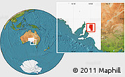 Satellite Location Map of Goyder, highlighted parent region