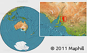 Satellite Location Map of Goyder