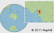 Savanna Style Location Map of Goyder