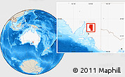 Shaded Relief Location Map of Goyder, highlighted country