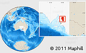 Shaded Relief Location Map of Goyder, highlighted parent region