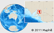 Shaded Relief Location Map of Goyder