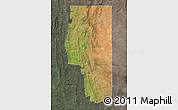 Satellite Map of Goyder, darken, semi-desaturated
