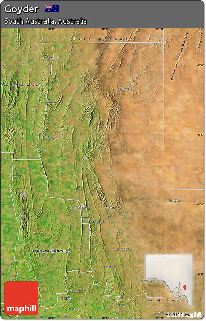 Satellite Map of Goyder