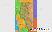Satellite Map of Goyder, political outside