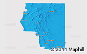Political Panoramic Map of Goyder, cropped outside