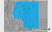 Political Panoramic Map of Goyder, desaturated