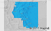 Political Panoramic Map of Goyder, lighten, desaturated
