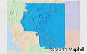 Political Panoramic Map of Goyder, lighten