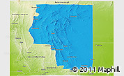 Political Panoramic Map of Goyder, physical outside