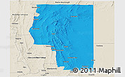 Political Panoramic Map of Goyder, shaded relief outside