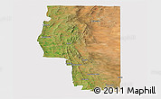 Satellite Panoramic Map of Goyder, cropped outside