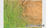 Satellite Panoramic Map of Goyder