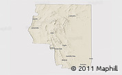 Shaded Relief Panoramic Map of Goyder, cropped outside