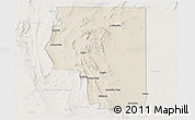 Shaded Relief Panoramic Map of Goyder, lighten