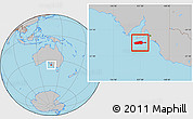 Gray Location Map of Kangaroo Island