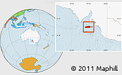 Political Location Map of Kangaroo Island, highlighted country