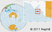 Political Location Map of Kangaroo Island, highlighted parent region