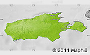 Physical Map of Kangaroo Island, desaturated