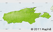 Physical Map of Kangaroo Island, lighten