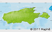Physical Map of Kangaroo Island, political outside