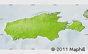 Physical Map of Kangaroo Island, semi-desaturated