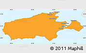 Political Simple Map of Kangaroo Island, single color outside