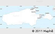 Silver Style Simple Map of Kangaroo Island