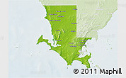Physical 3D Map of Lower Eyre Peninsula, lighten