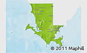 Physical 3D Map of Lower Eyre Peninsula, single color outside