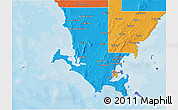 Political 3D Map of Lower Eyre Peninsula