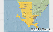 Savanna Style 3D Map of Lower Eyre Peninsula